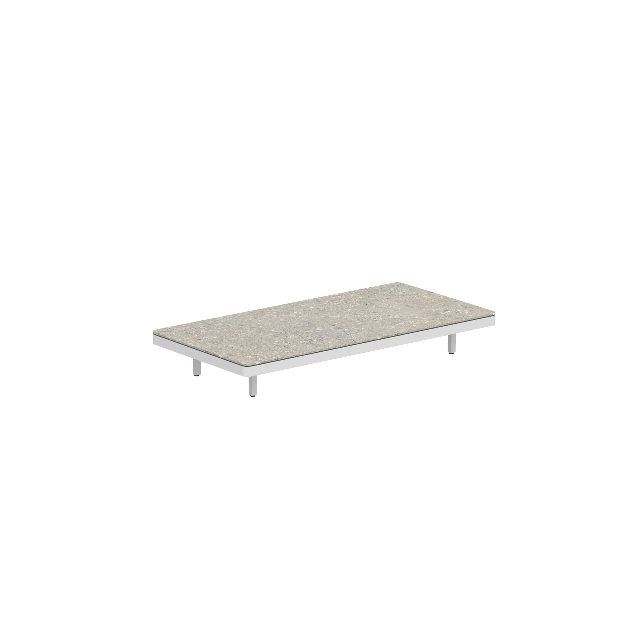 Alura Lounge 160 Table 160x80x23cm White Tabletop Ceramic Ceppo Dolomitica