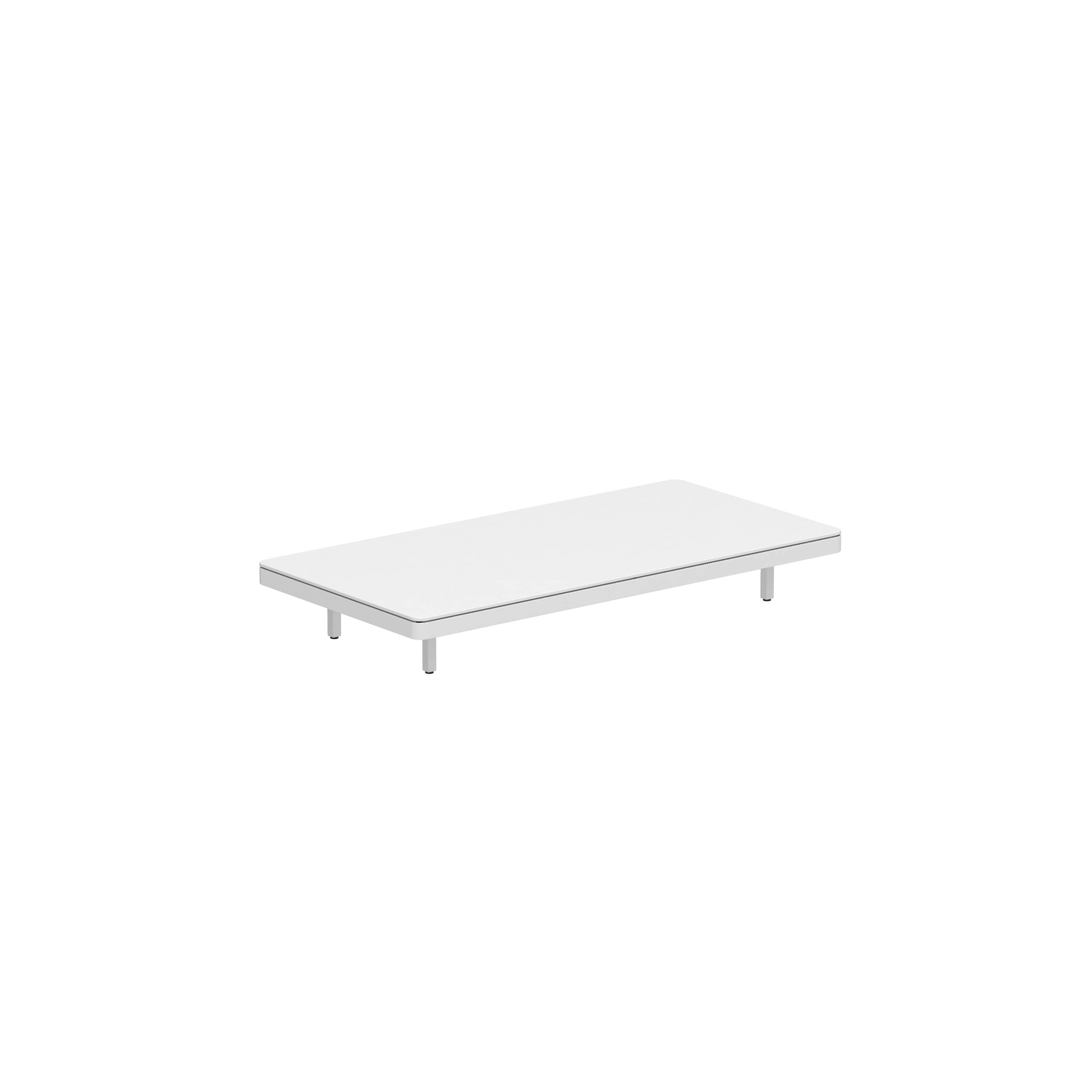 Alura Lounge 160 Table 160x80x23cm White Tabletop Ceramic White