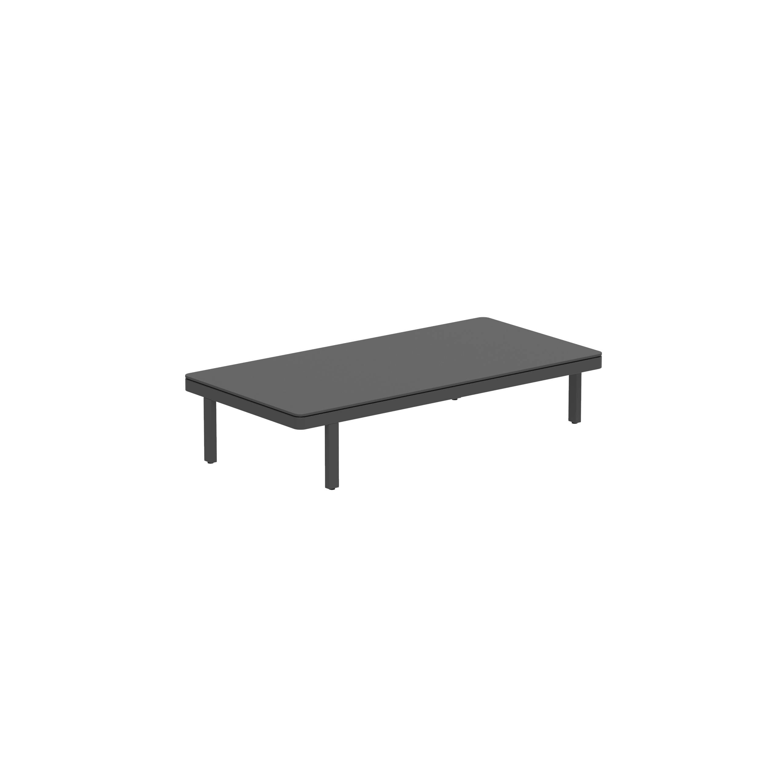 Alura Lounge 160 Lth Table 160x80x34cm Black Tabletop Ceramic Black