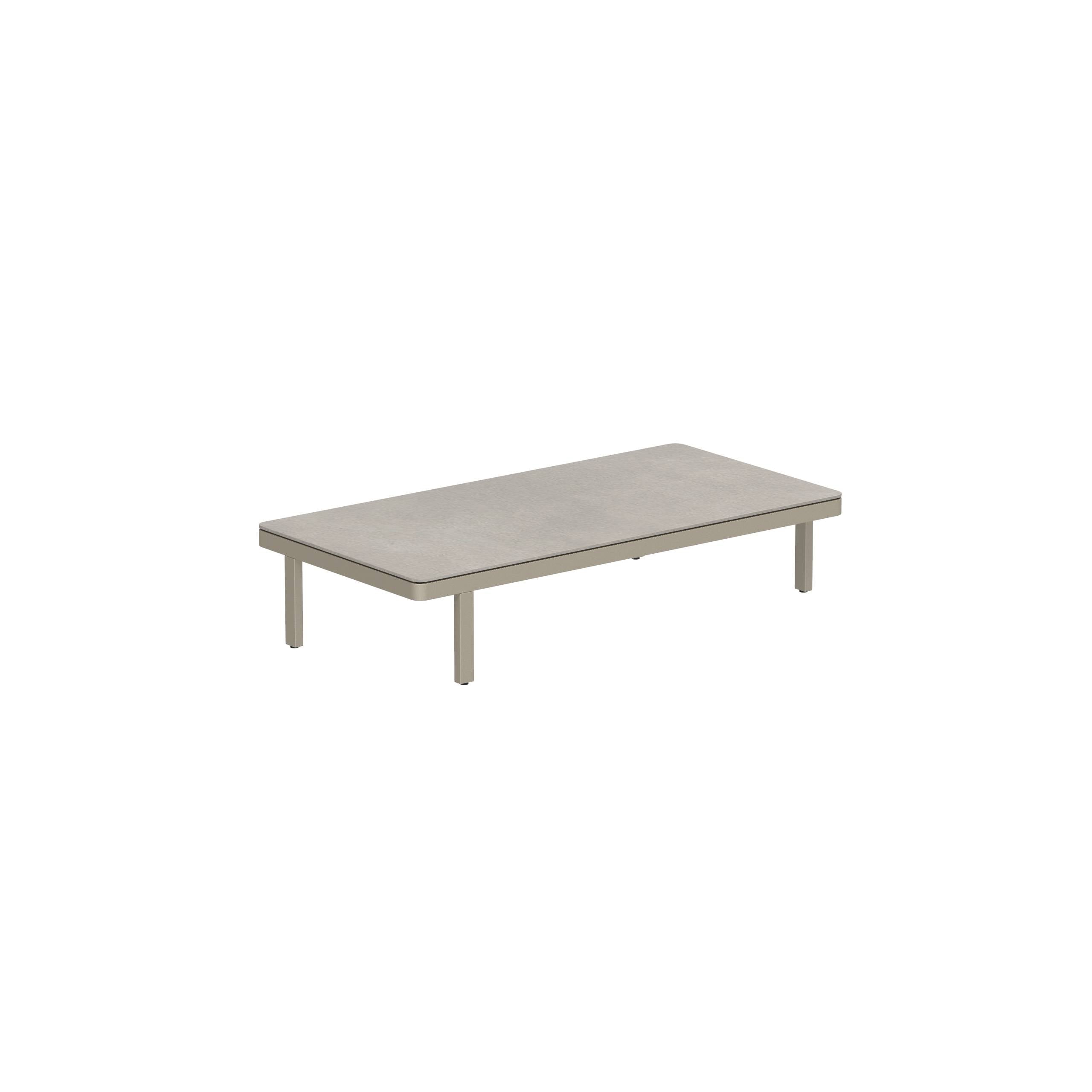 Alura Lounge 160 Lth Table 160x80x34cm Sand Ceramic Tabletop Cemento Luminoso