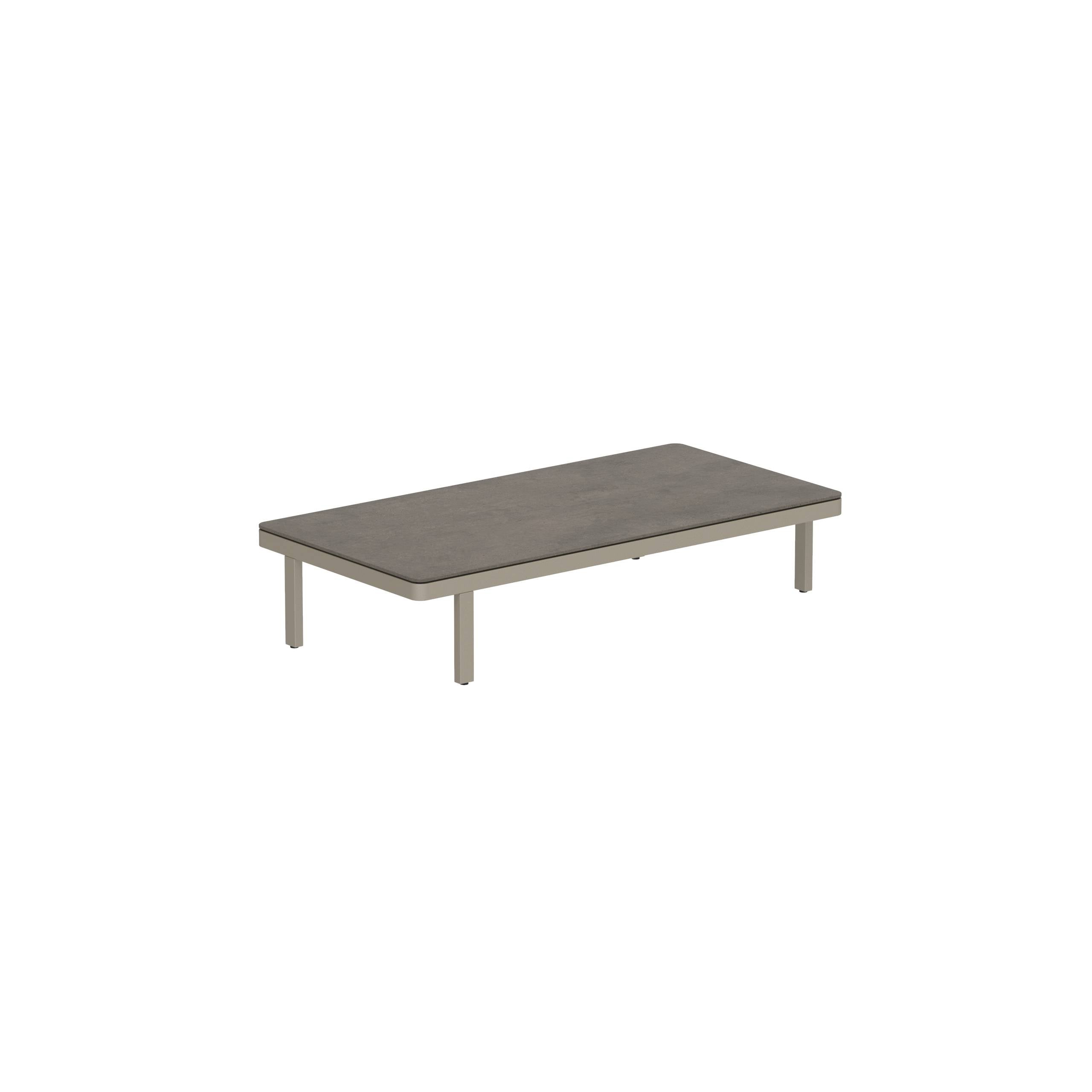 Alura Lounge 160 Lth Table 160x80x34cm Sand Ceramic Tabletop Terra Marrone