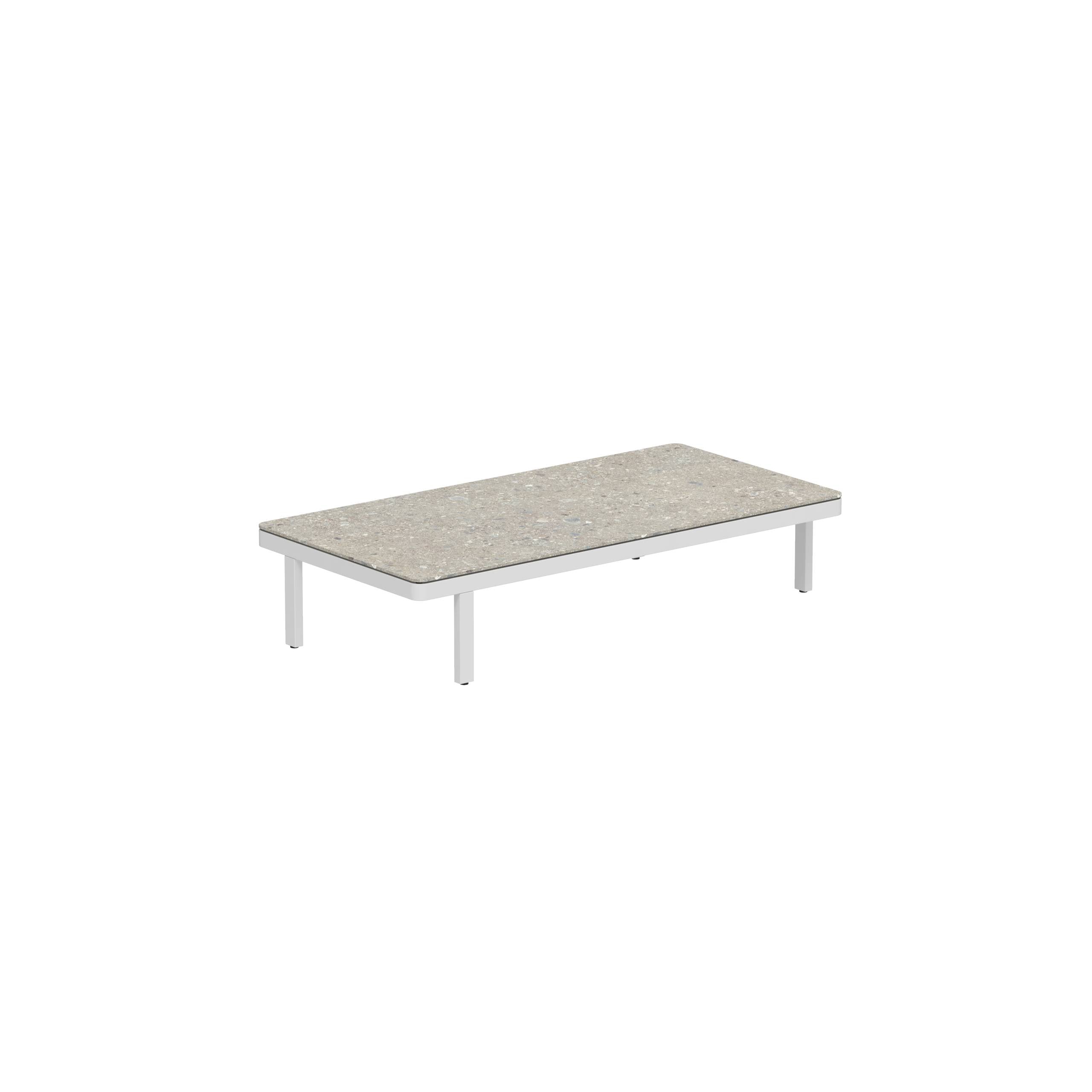 Alura Lounge 160 Lth Table 160x80x34cm White Ceramic Tabletop Ceppo Dolomitica