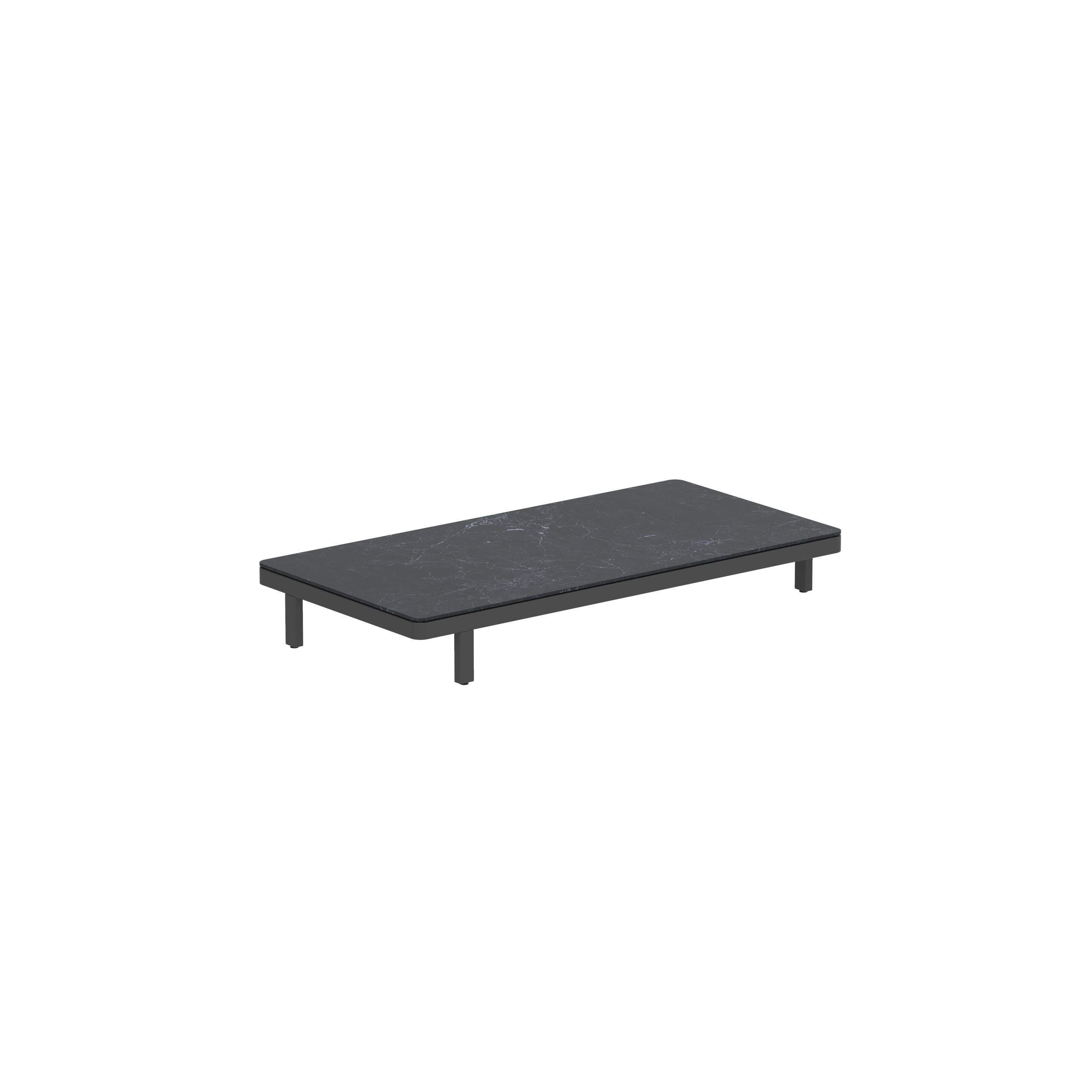 Alura Lounge 160 Ltl Table 160x80x23cm Black Ceramic Tabletop Nero Marquina