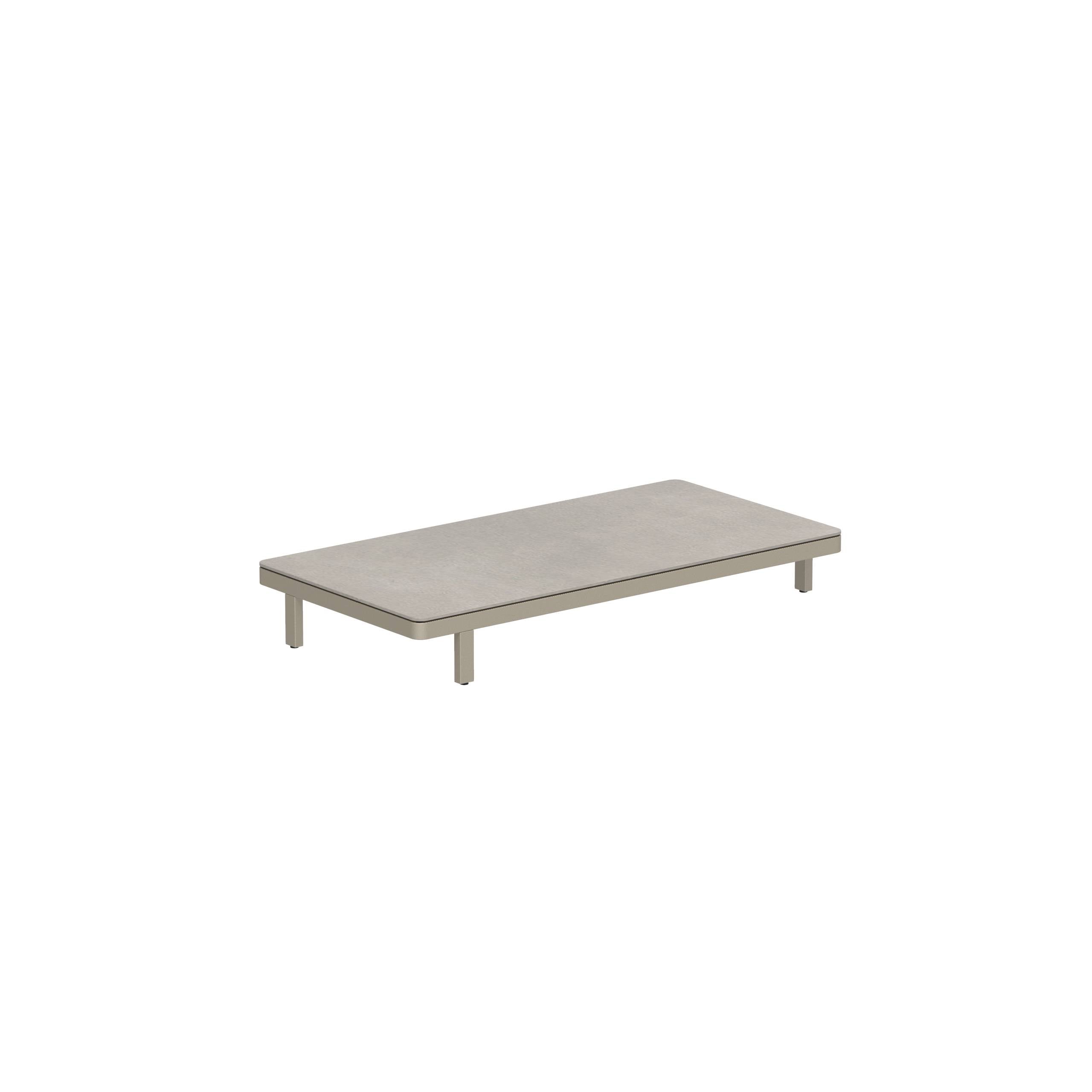 Alura Lounge 160 Ltl Table 160x80x23cm Sand Ceramic Tabletop Cemento Luminoso