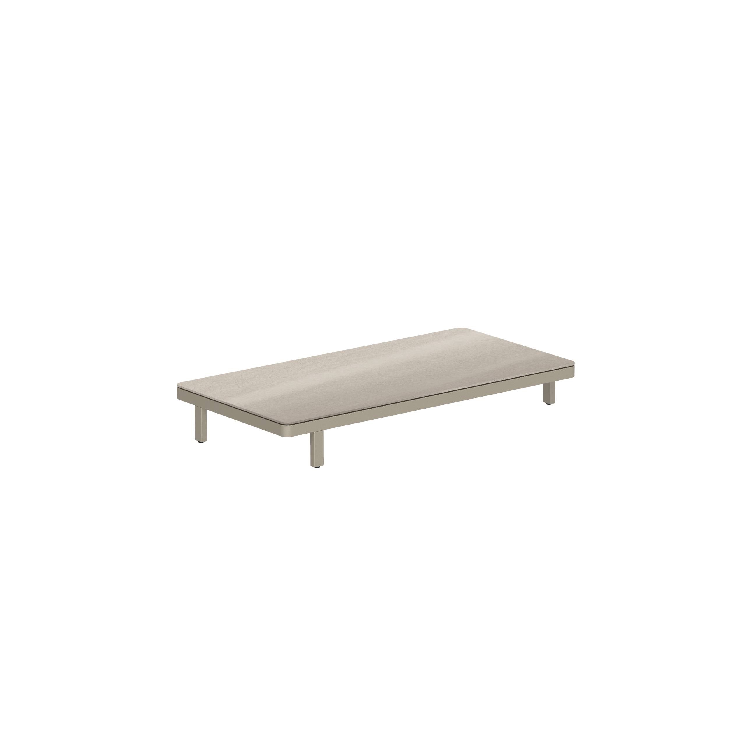 Alura Lounge 160 Ltl Table 160x80x23cm Sand Ceramic Tabletop Taupe Grey