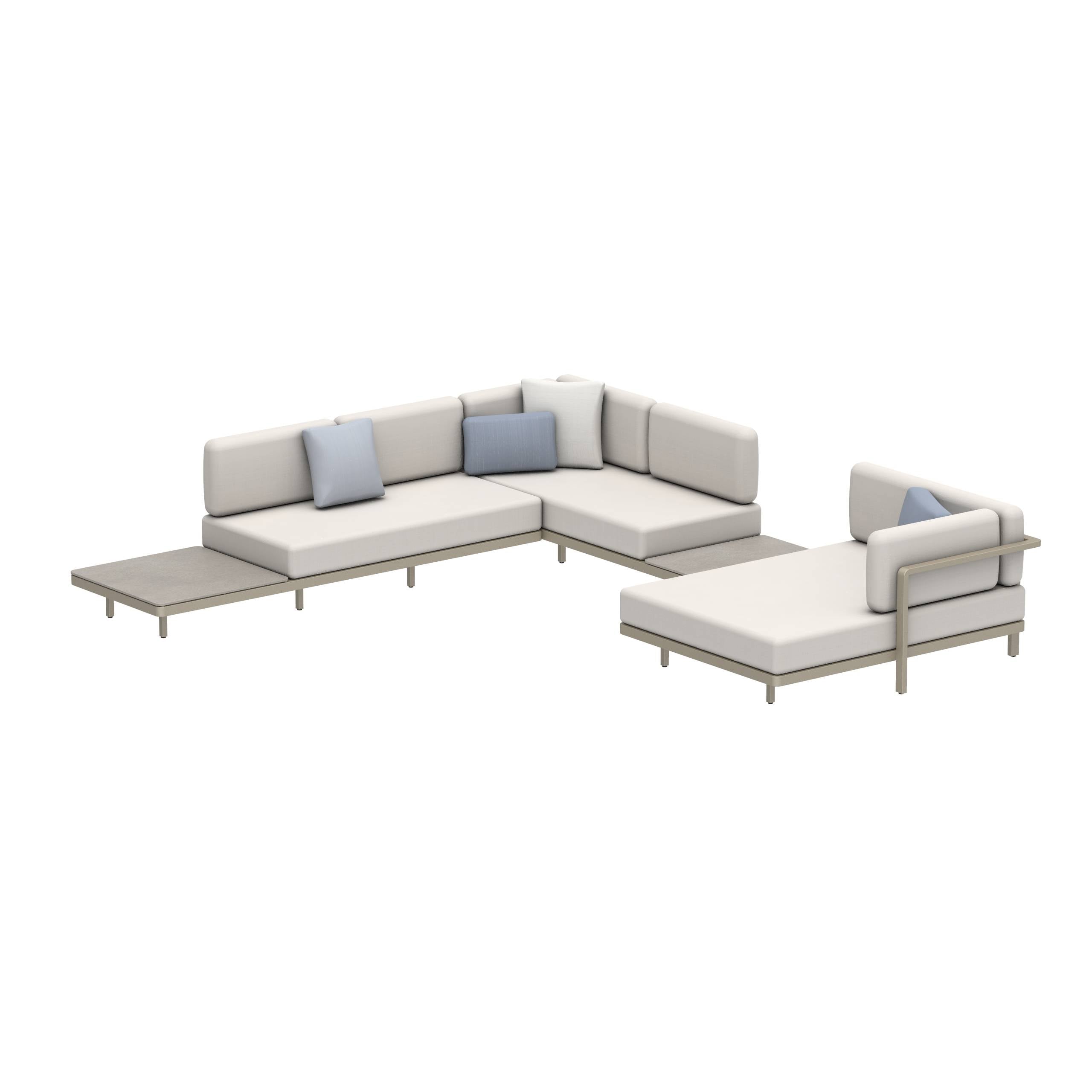 Alura Lounge Set 17a Sand Batyline Pearl Grey