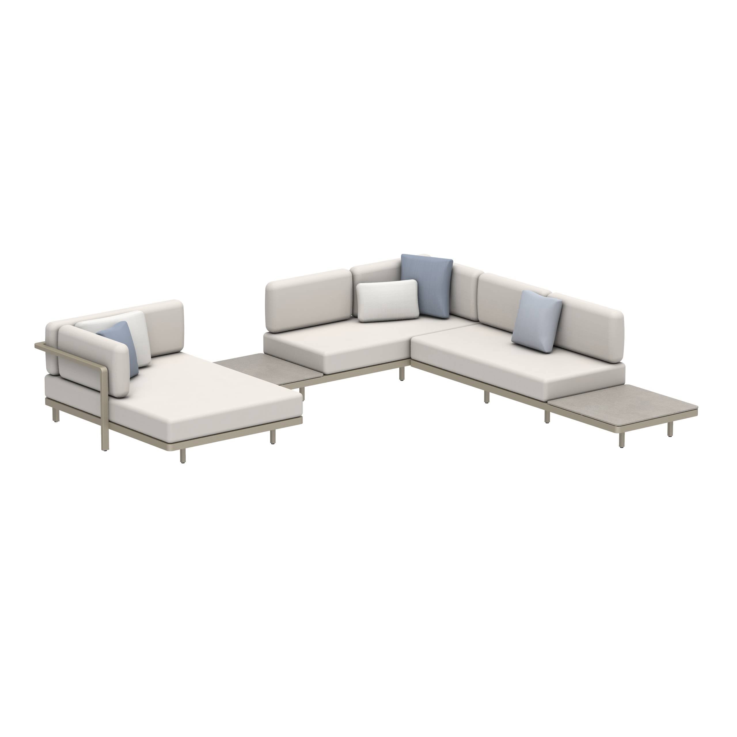 Alura Lounge Set 17b Sand Batyline Pearl Grey