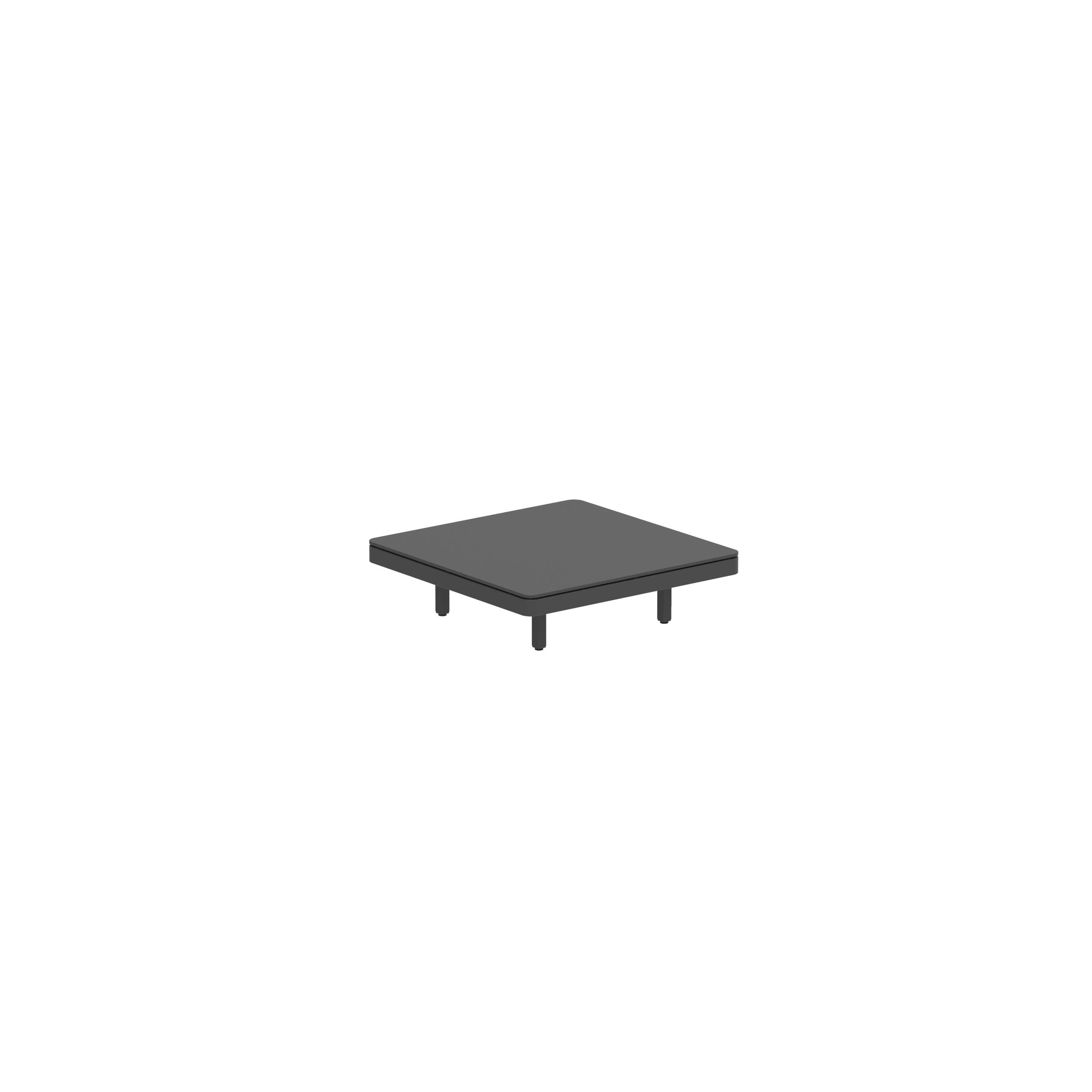 Alura Lounge 80 Table 80x80x23cm Black Tabletop Ceramic Black