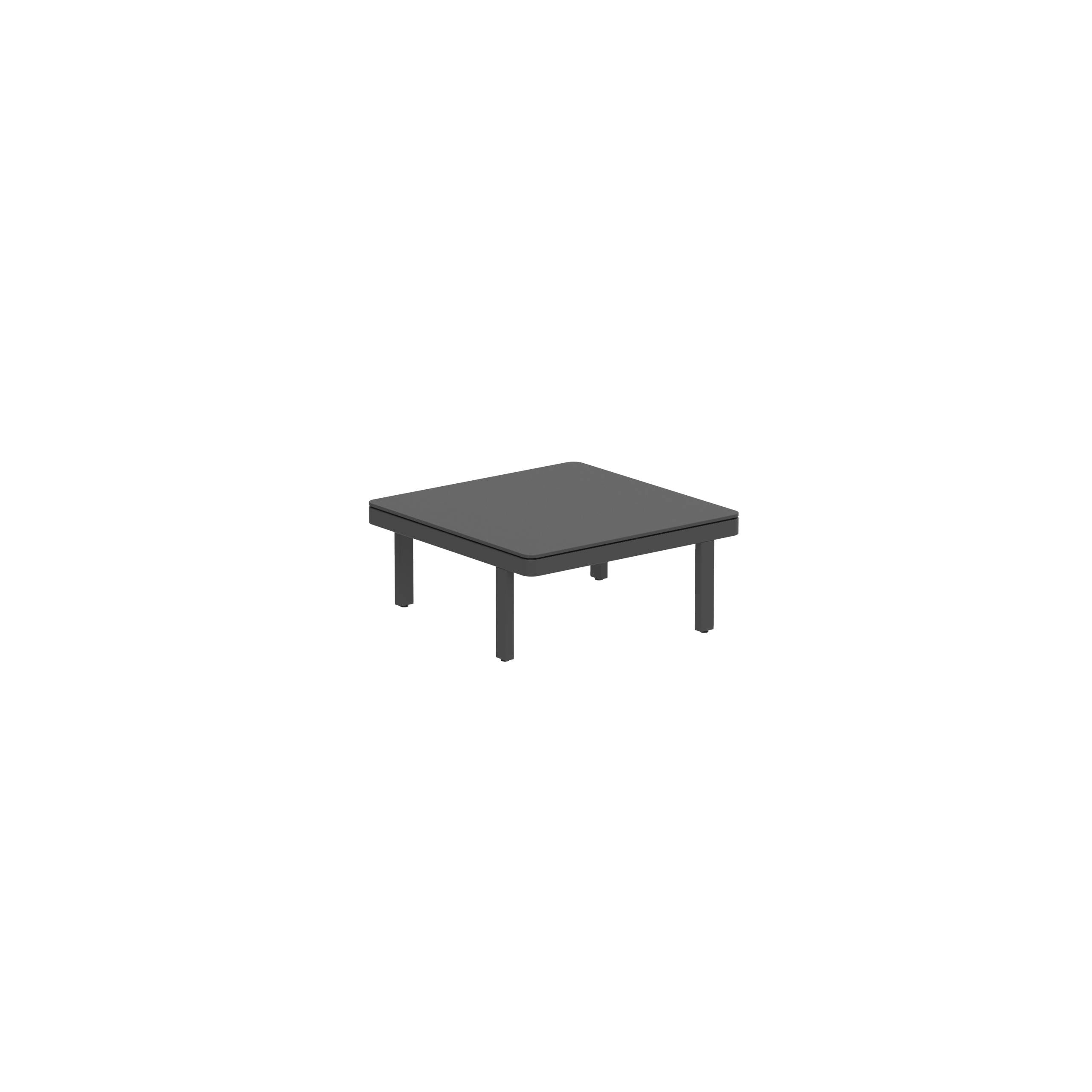 Alura Lounge 80 Lth Table 80x80x34cm Black Tabletop Ceramic Black