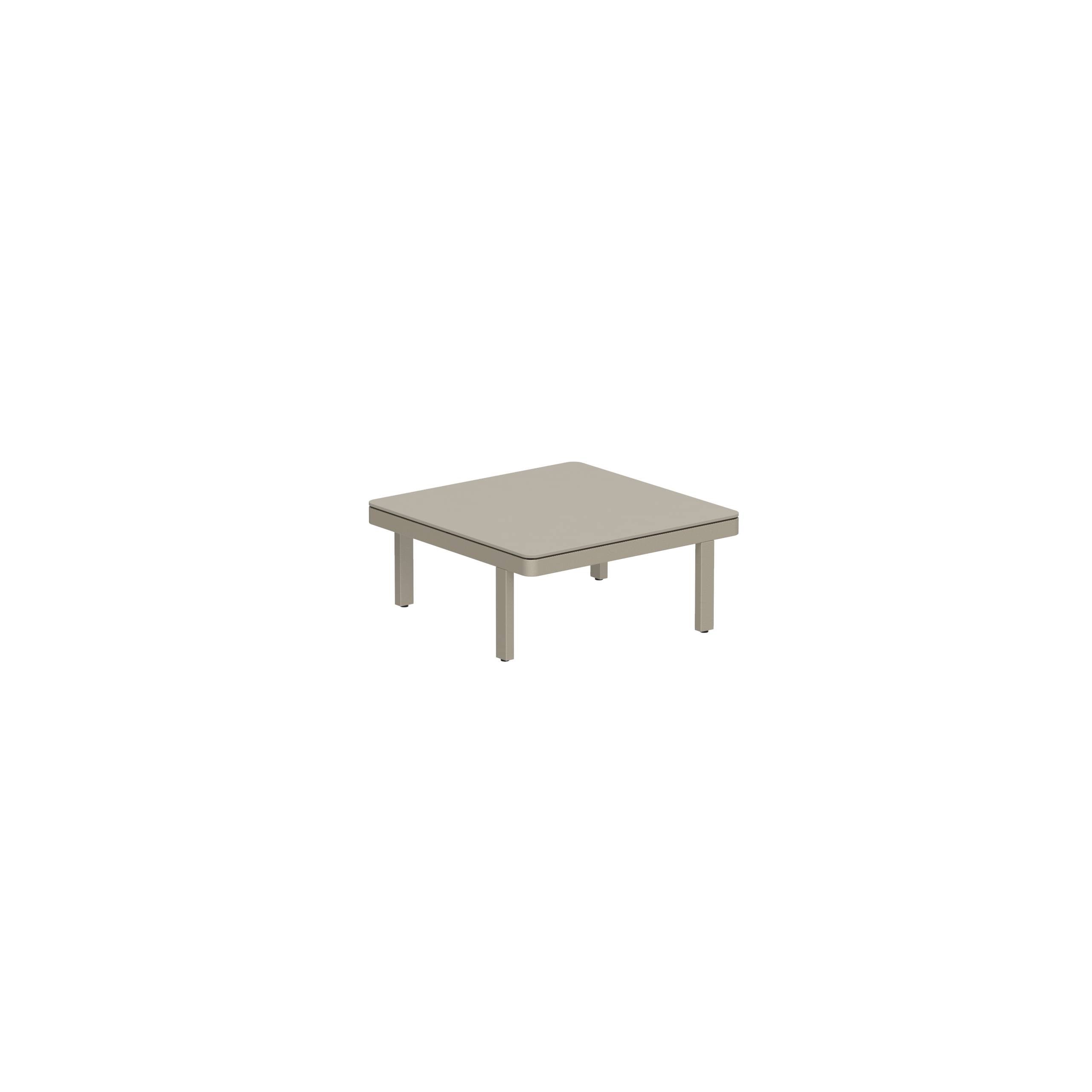 Alura Lounge 80 Lth Table 80x80x34cm Sand Tabletop Ceramic Pearl Grey