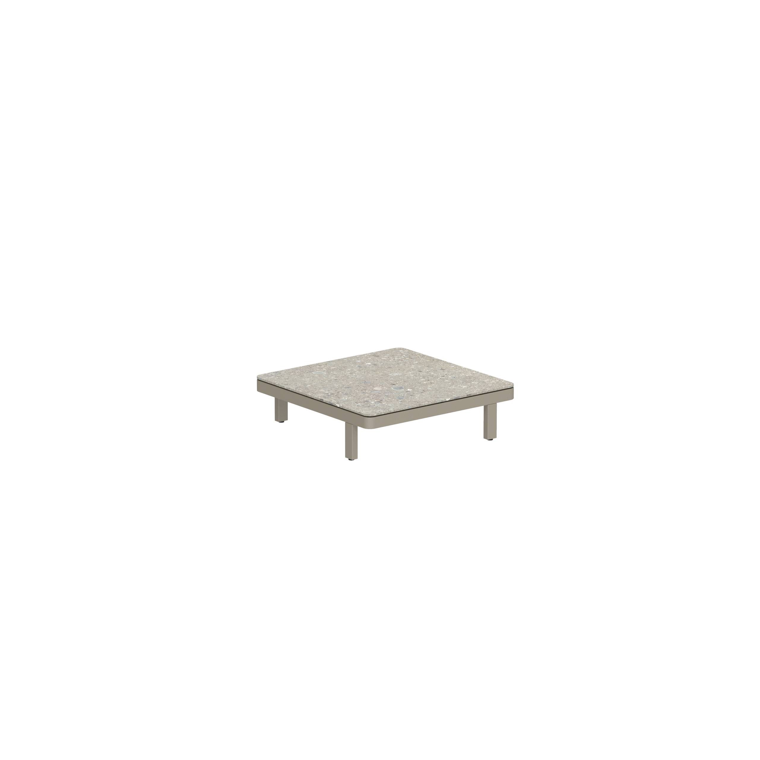 Alura Lounge 80 Ltl Table 80x80x23cm Sand Ceramic Tabletop Ceppo Dolomitica