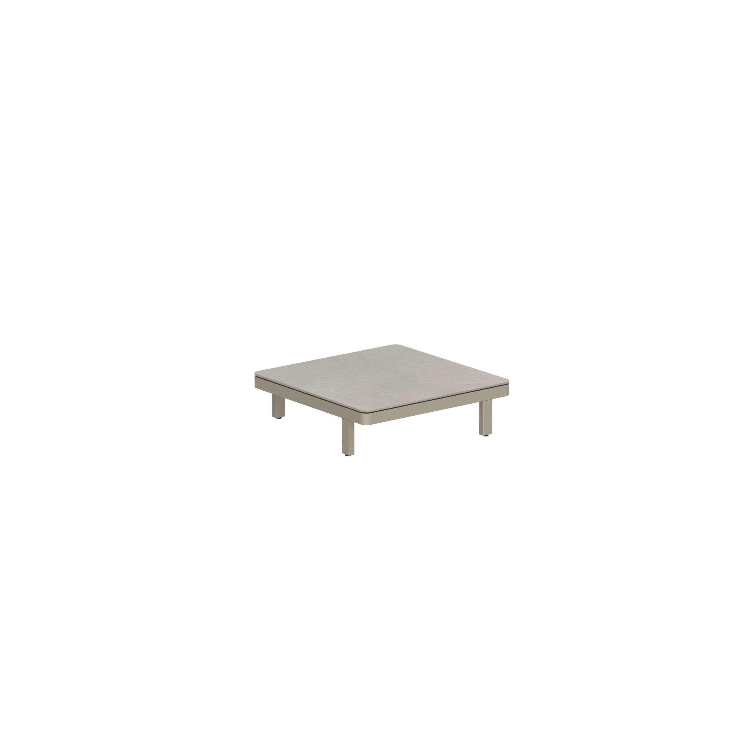 Alura Lounge 80 Ltl Table 80x80x23cm Sand Ceramic Tabletop Cemento Luminoso