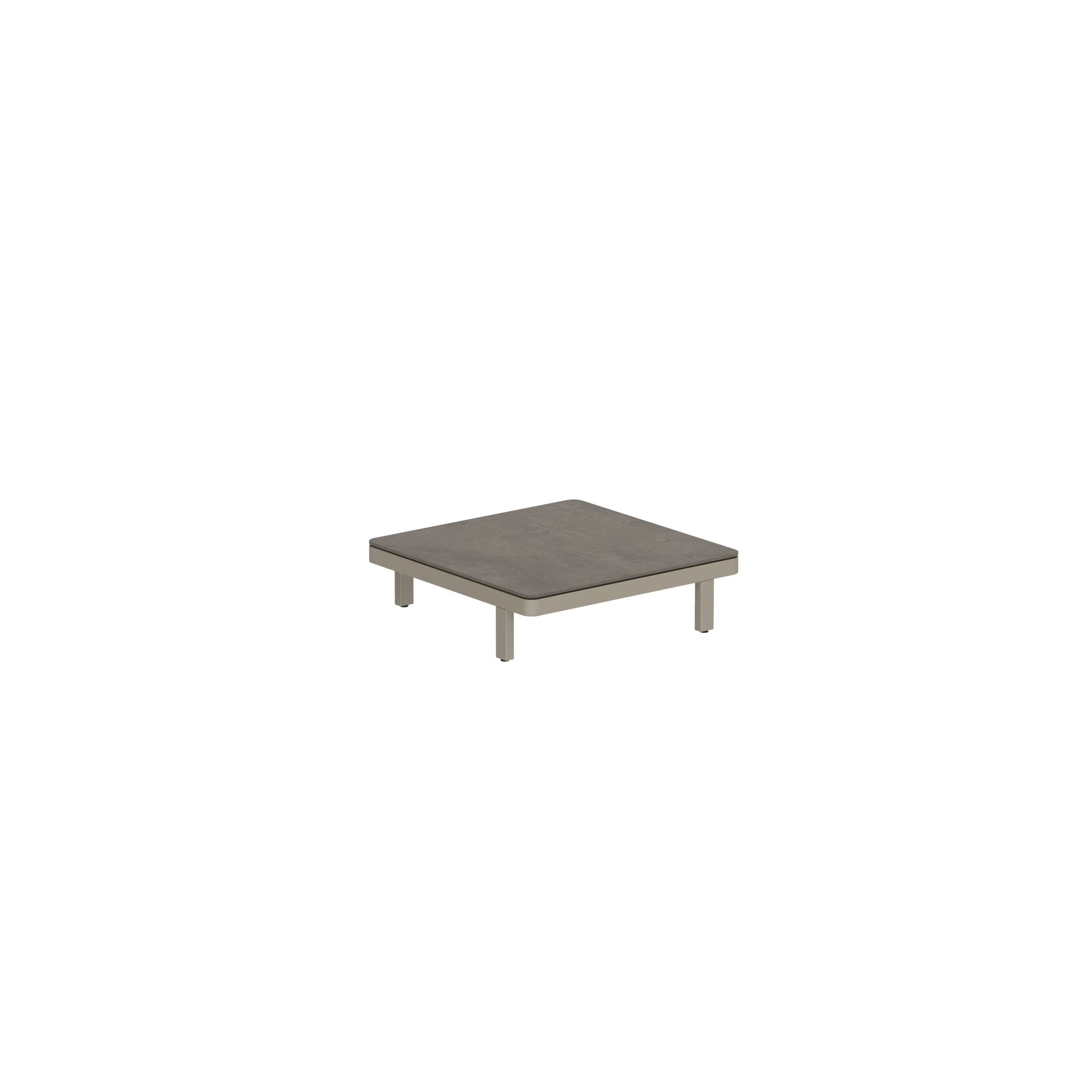 Alura Lounge 80 Ltl Table 80x80x23cm Sand Ceramic Tabletop Terra Marrone