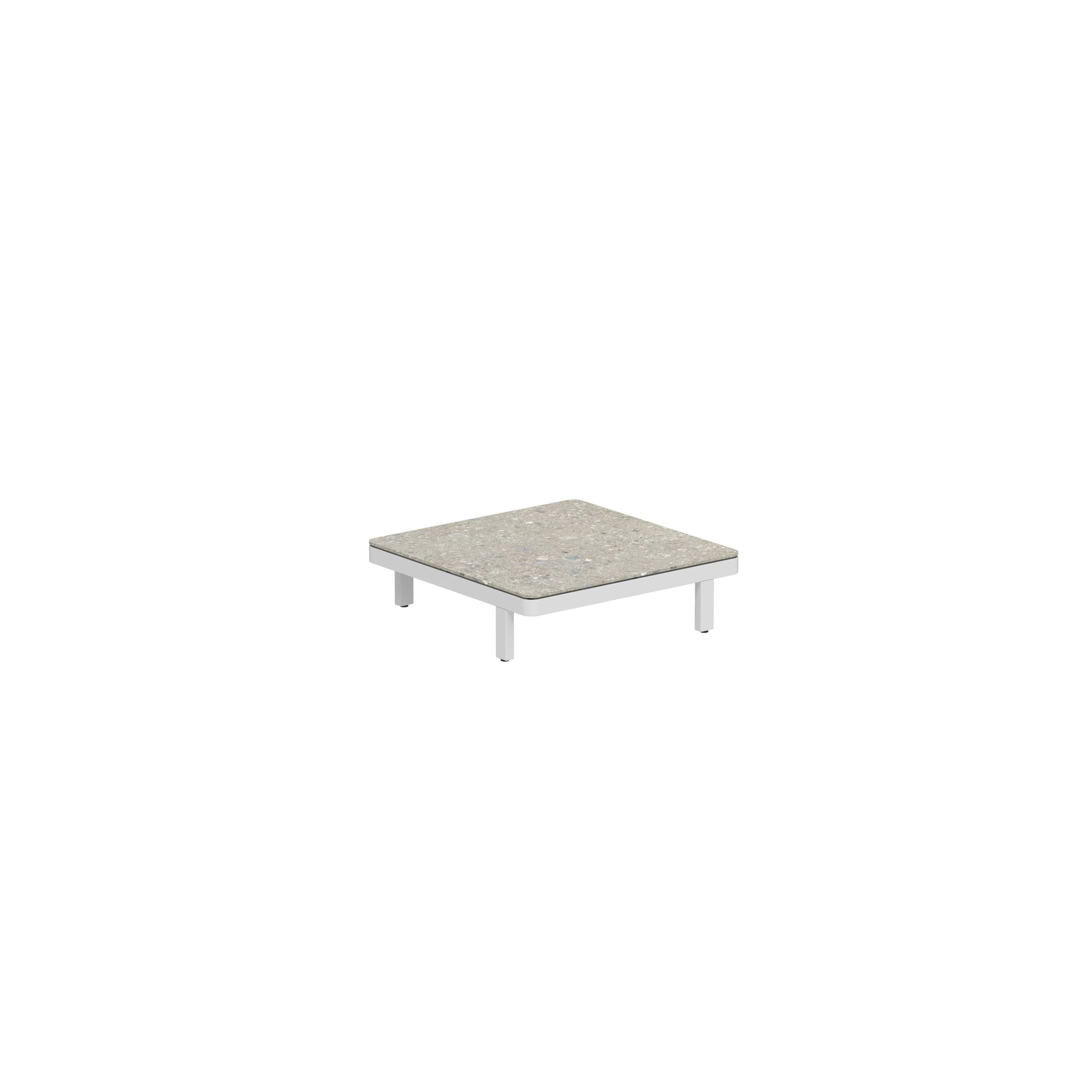 Alura Lounge 80 Ltl Table 80x80x23cm White Ceramic Tabletop Ceppo Dolomitica