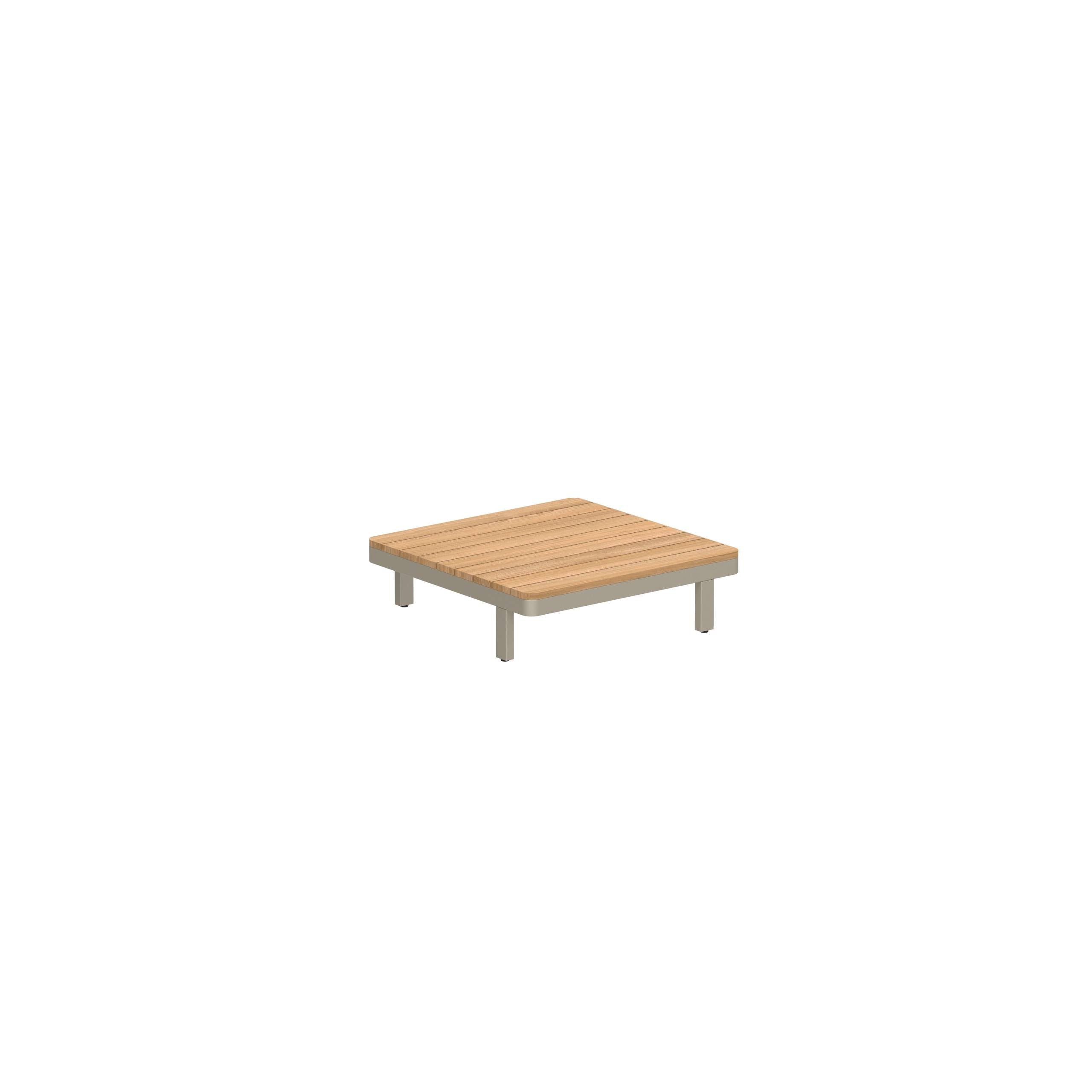 Alura Lounge 80 Ltl Table 80x80x23cm Sand Tabletop Teak Sand