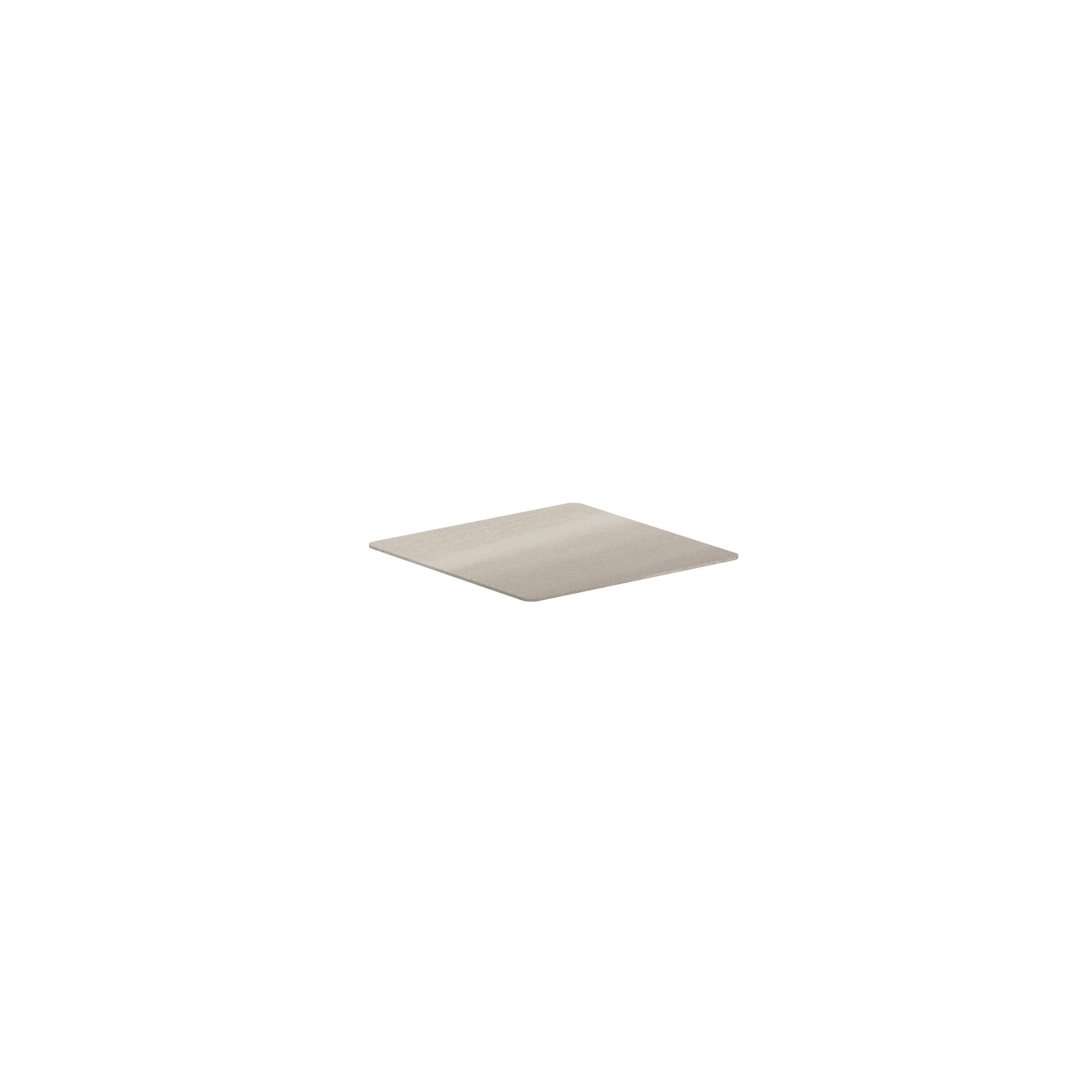 Alura Lounge Tabletop 80x80cm Ceramic Taupe Grey