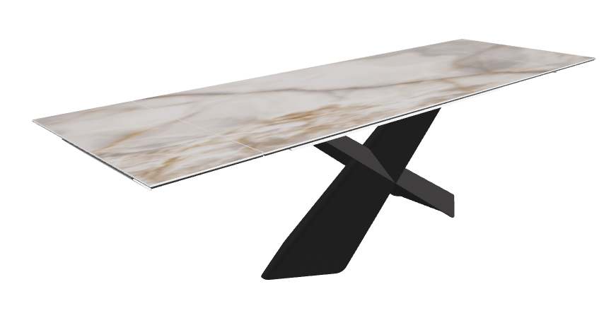 Cattelan Italia Tyron Keramik Drive Rectangular Extendible Dining Table – 182→258x90x74h