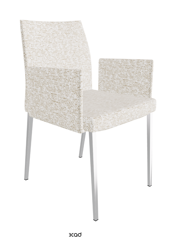Anna Dining Armchair_Black Chrome_Fabric-_B241