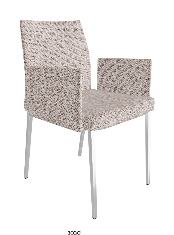 Anna Dining Armchair_Black Chrome_Fabric-_B242