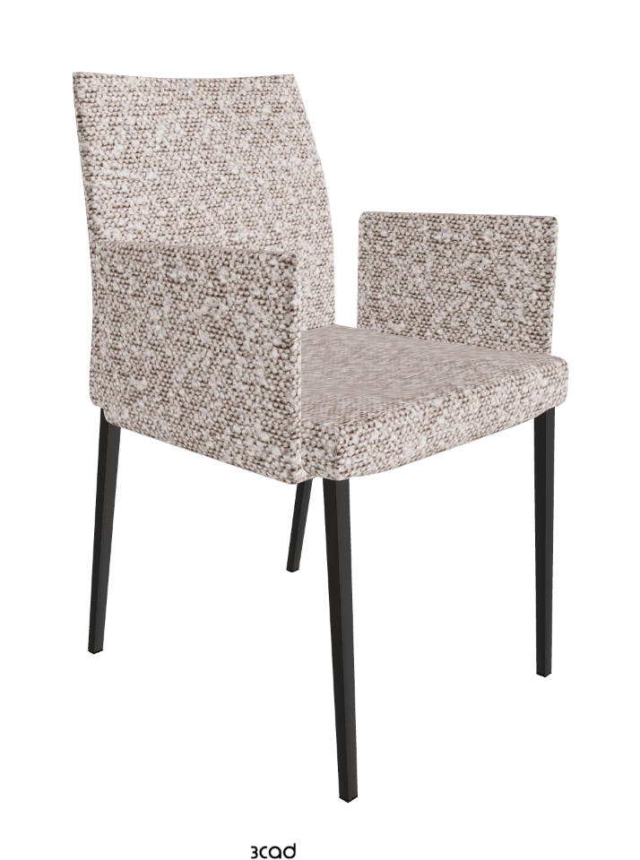 Anna Dining Armchair_Matt Graphite_Fabric_B242