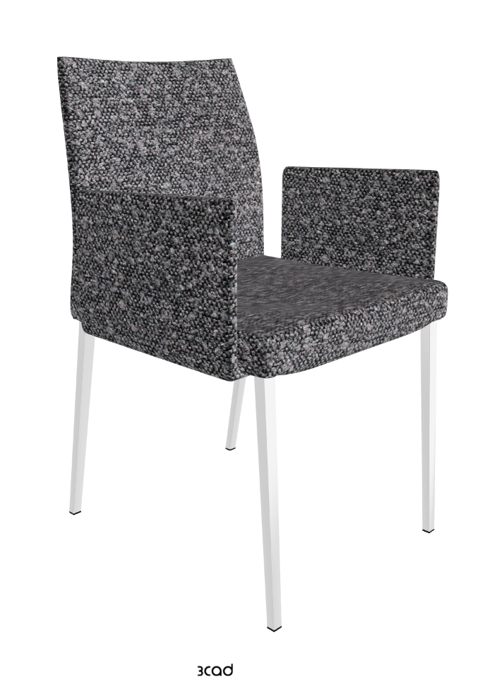 Anna Dining Armchair_Chrome_Fabric:_B244