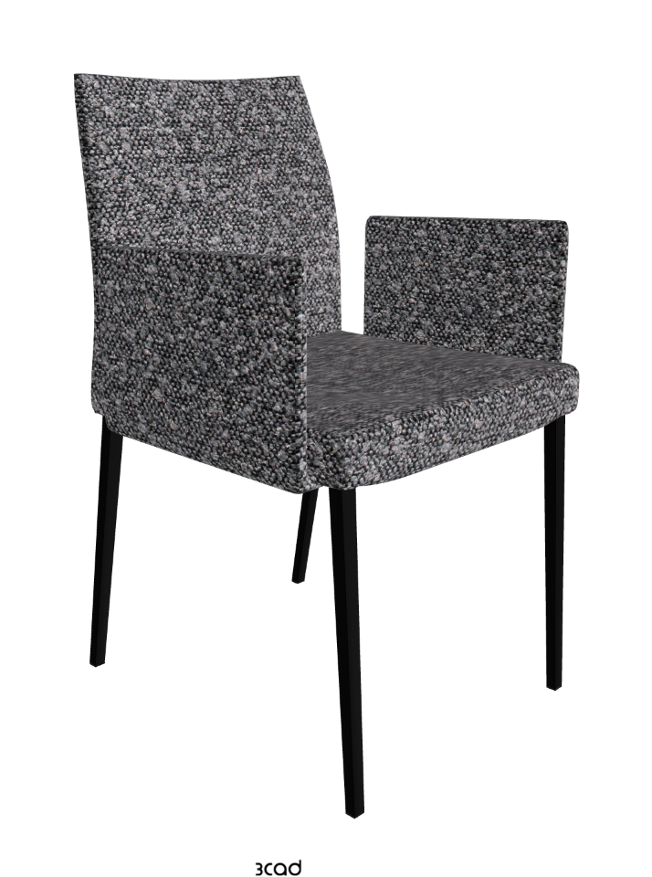 Anna Dining Armchair_Matt Black_Fabric_B244