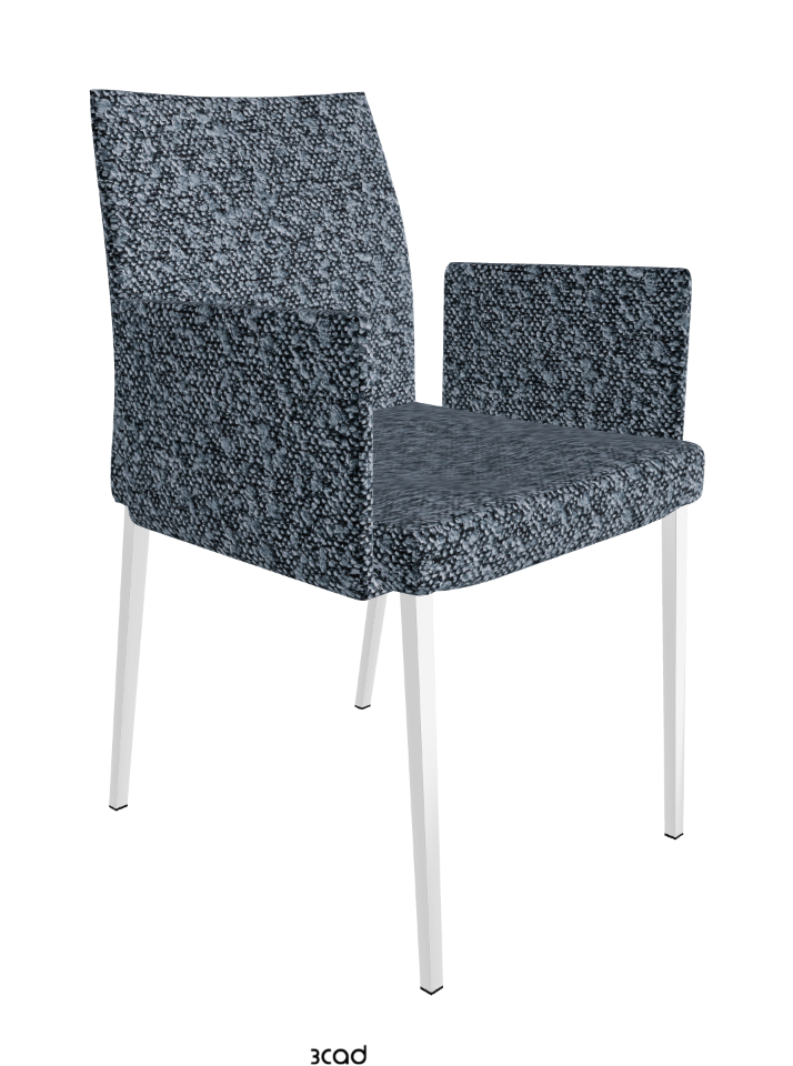 Anna Dining Armchair_Chrome_Fabric:_B245