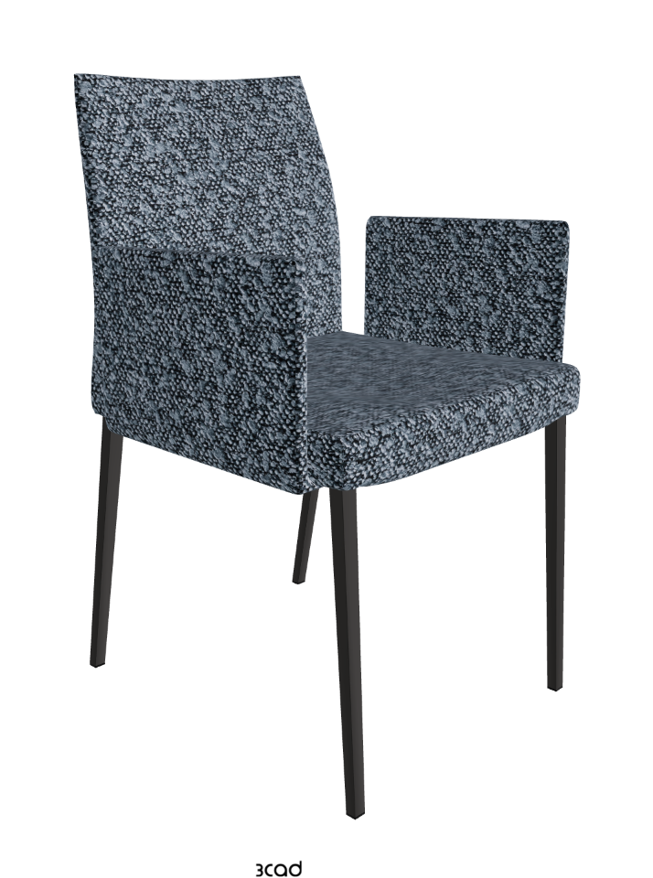 Anna Dining Armchair_Matt Graphite_Fabric_B245