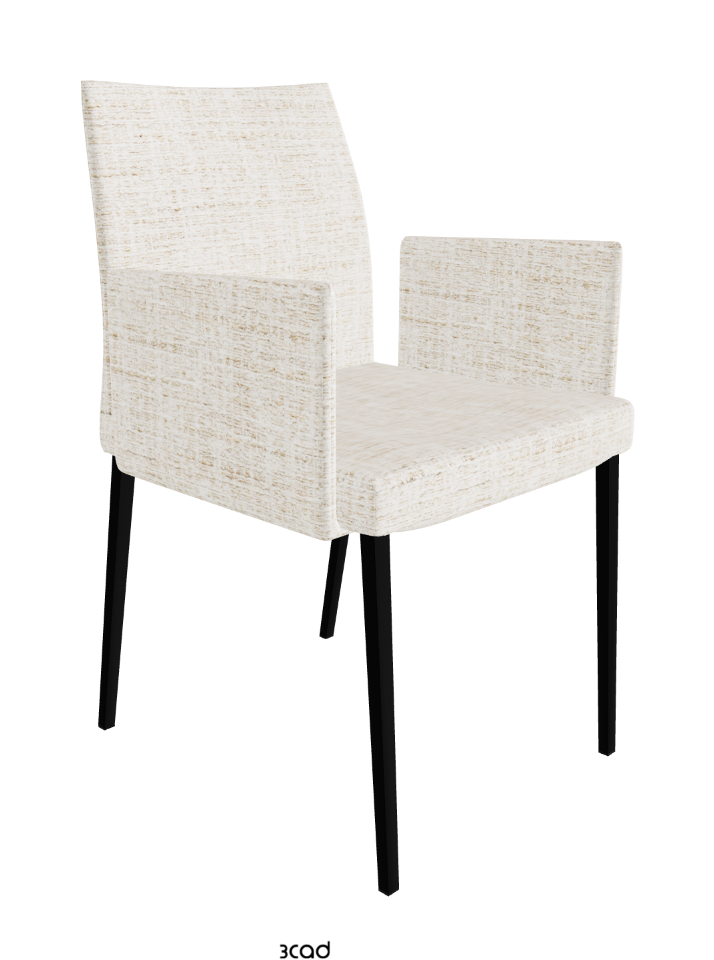 Anna Dining Armchair_Matt Black_Fabric_B610