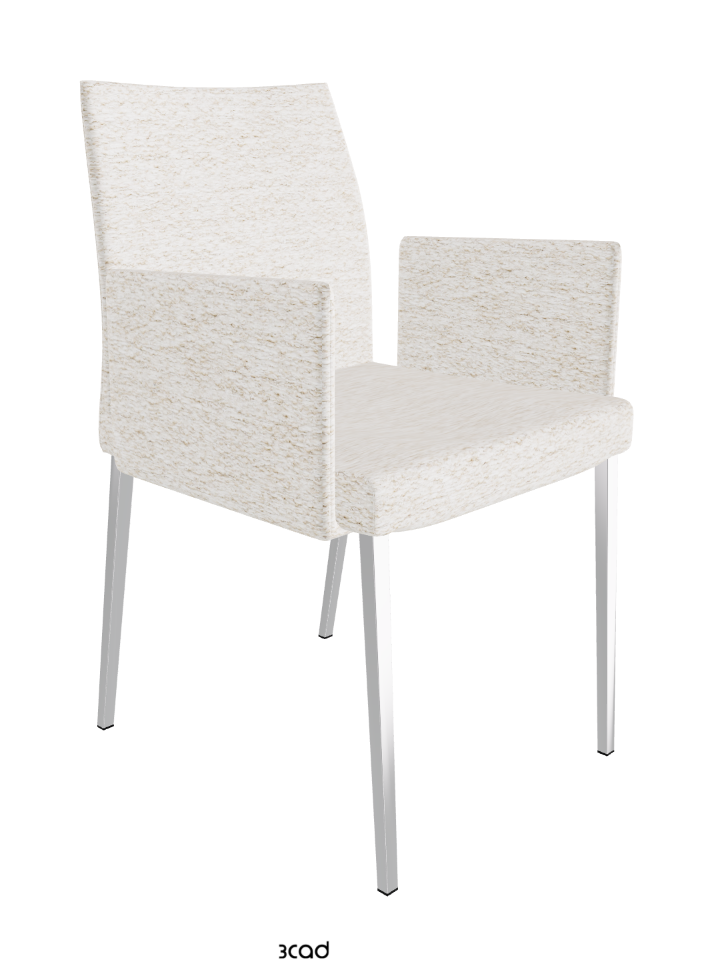Anna Dining Armchair_Black Chrome_Fabric-_B730
