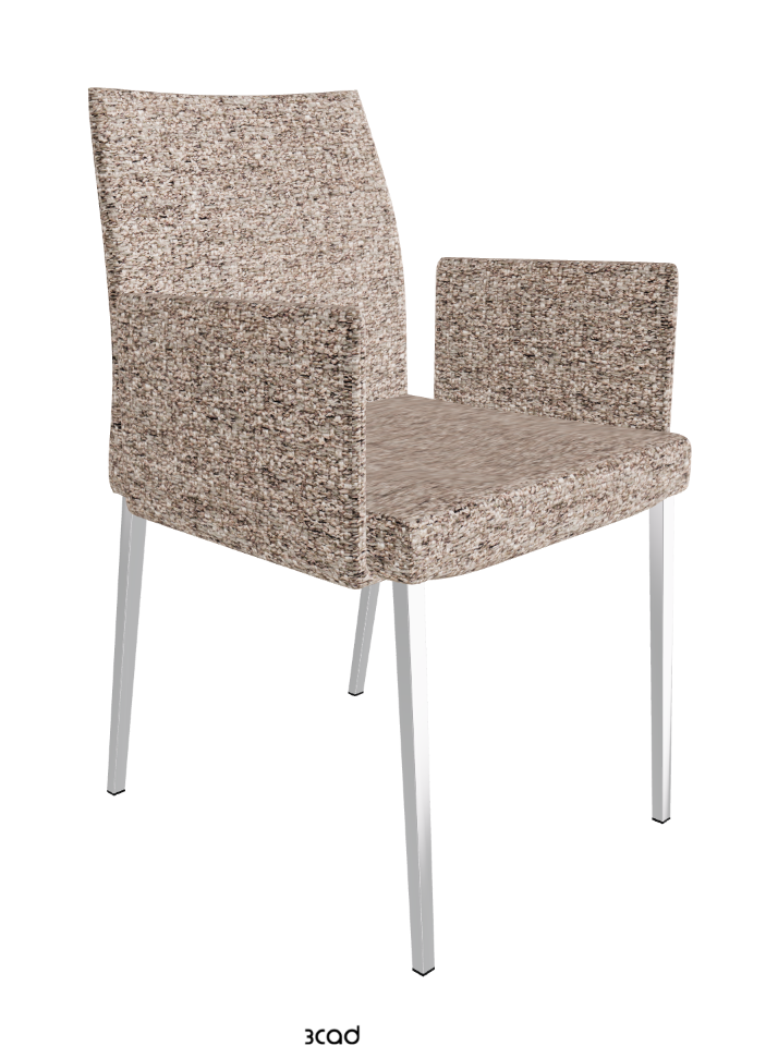 Anna Dining Armchair_Black Chrome_Fabric-_B731