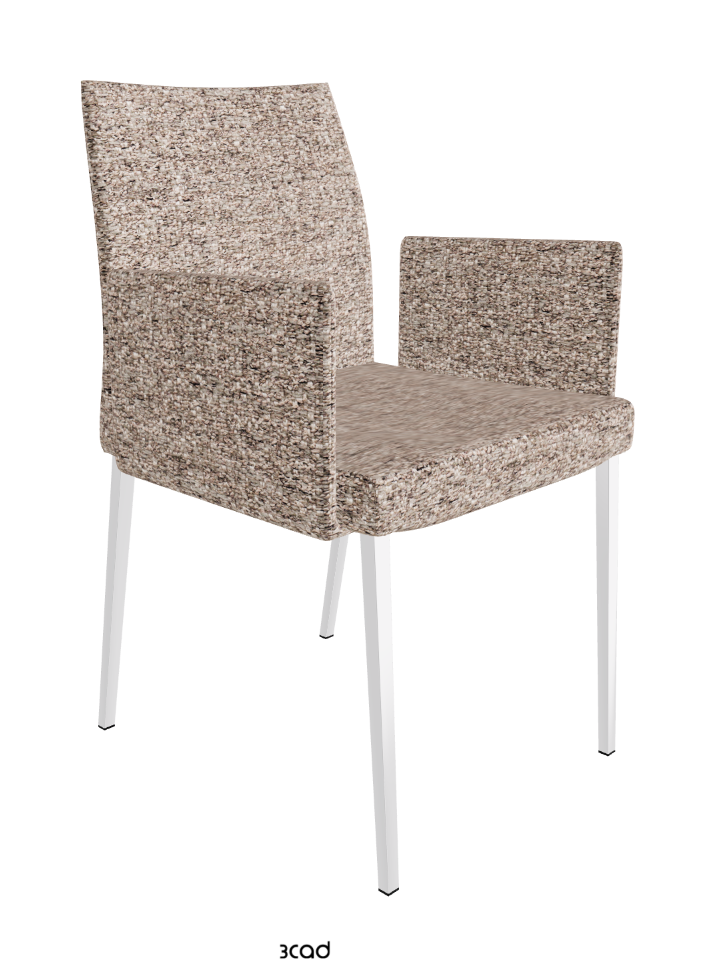 Anna Dining Armchair_Chrome_Fabric:_B731