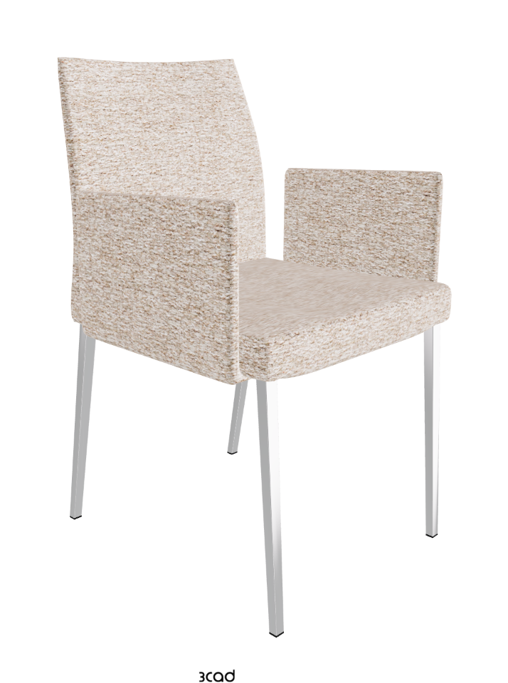 Anna Dining Armchair_Black Chrome_Fabric-_B732