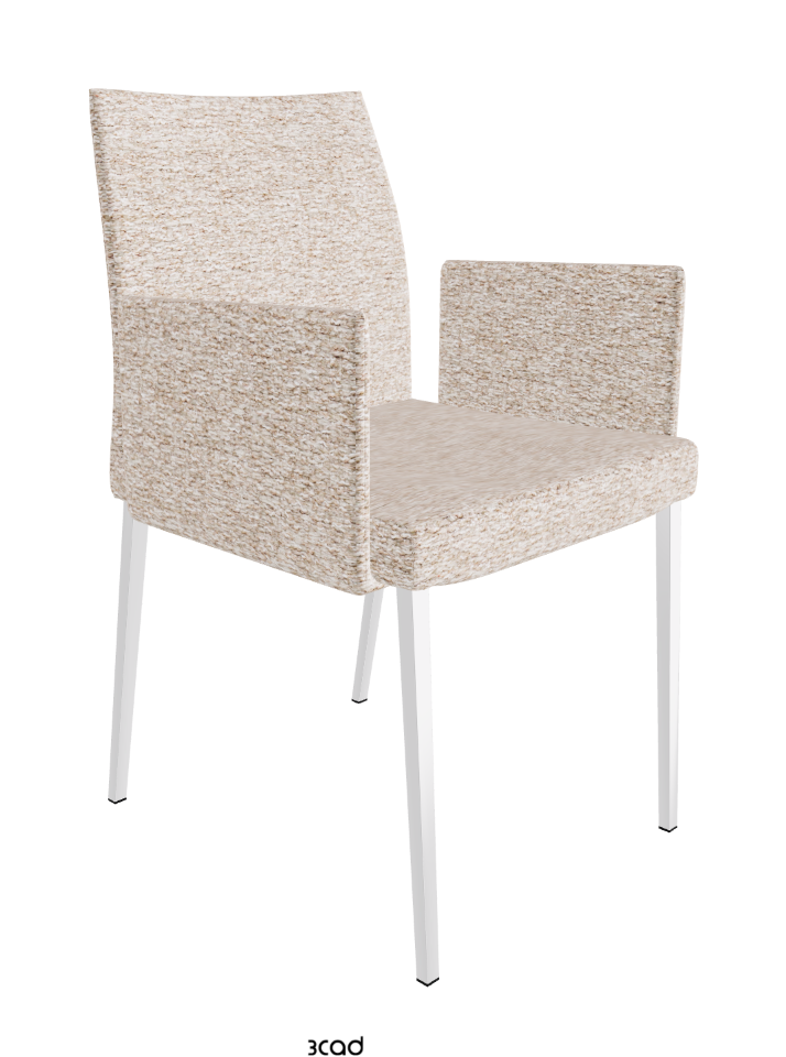 Anna Dining Armchair_Chrome_Fabric:_B732