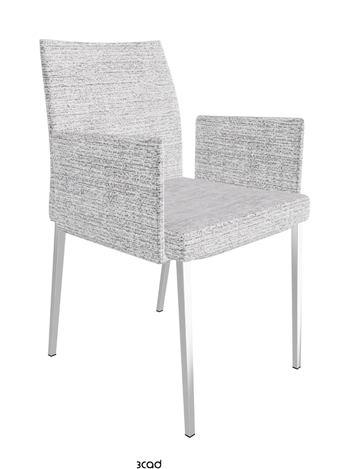 Anna Dining Armchair_Black Chrome_Fabric-_B810