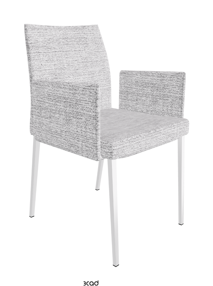 Anna Dining Armchair_Chrome_Fabric:_B810