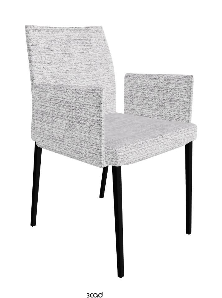 Anna Dining Armchair_Matt Black_Fabric_B810