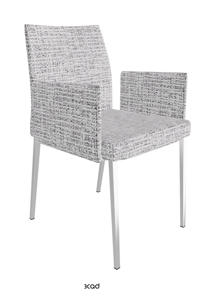 Anna Dining Armchair_Black Chrome_Fabric-_B811