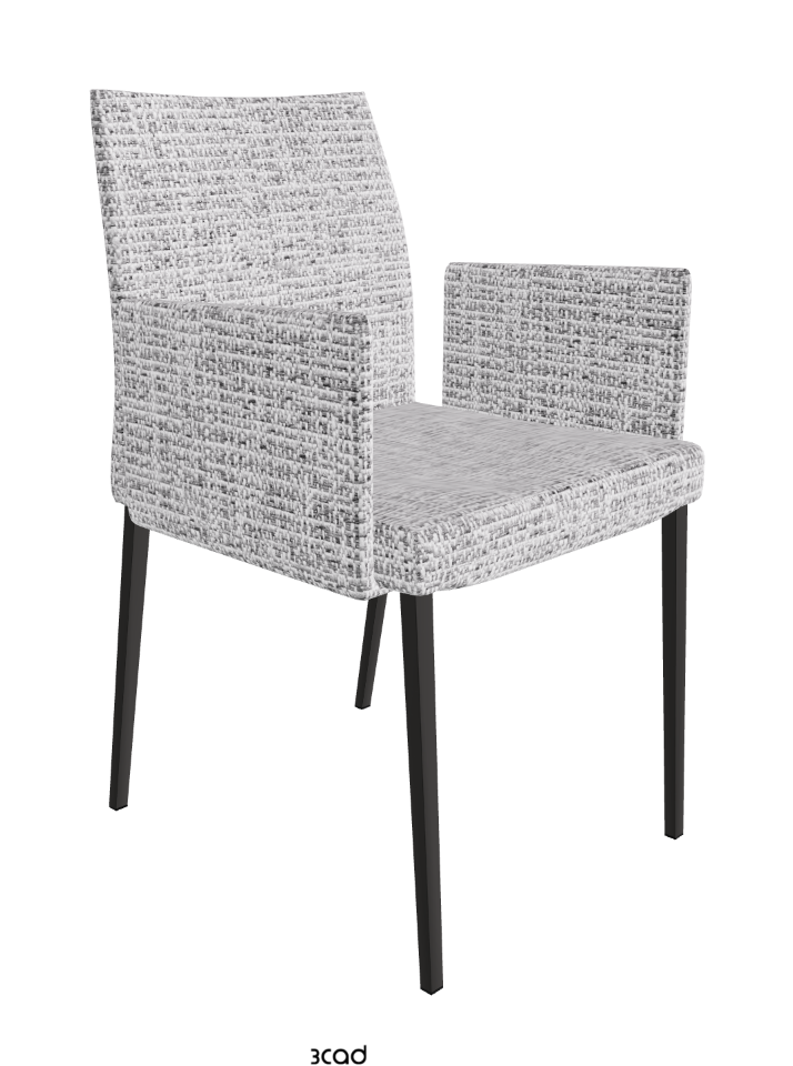 Anna Dining Armchair_Matt Graphite_Fabric_B811