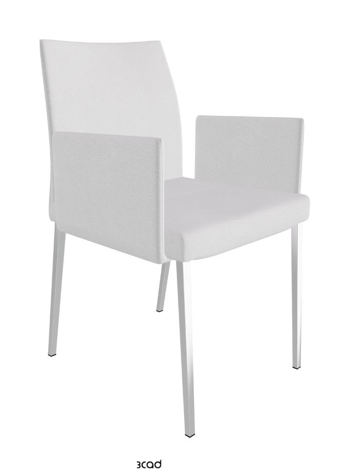 Anna Dining Armchair_Black Chrome_Fabric-_B921