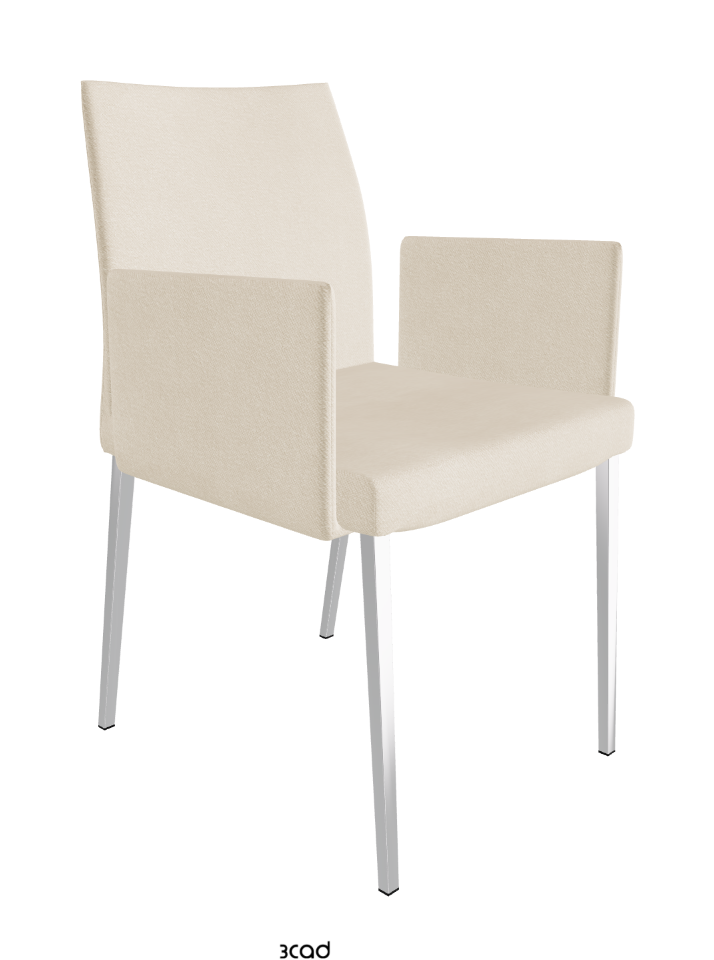 Anna Dining Armchair_Black Chrome_Fabric-_B922