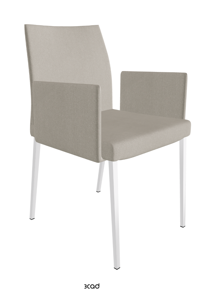 Anna Dining Armchair_Chrome_Fabric:_B924
