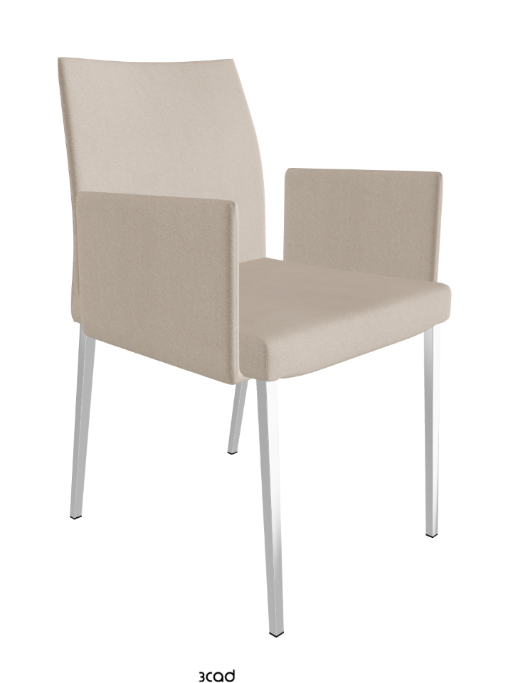Anna Dining Armchair_Black Chrome_Fabric-_B926