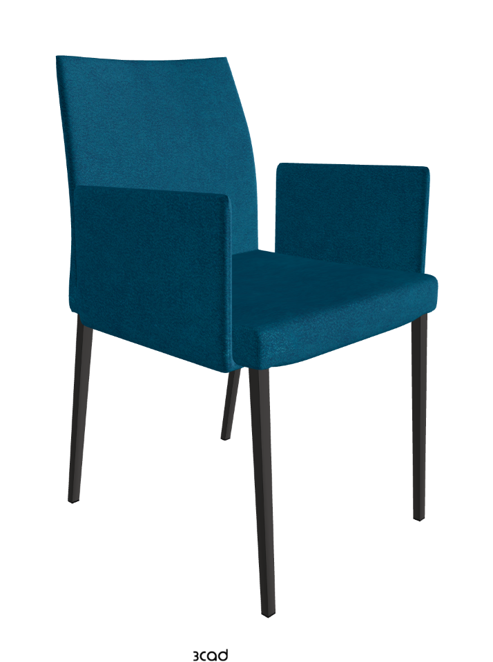 Anna Dining Armchair_Matt Graphite_Fabric_B928