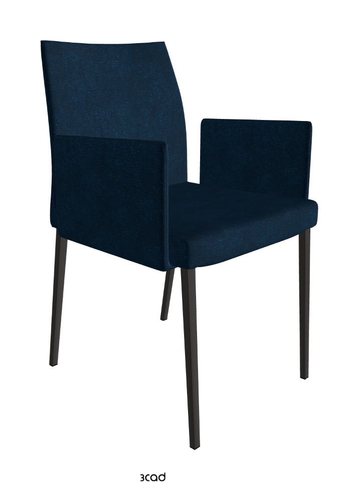 Anna Dining Armchair_Matt Graphite_Fabric_B929