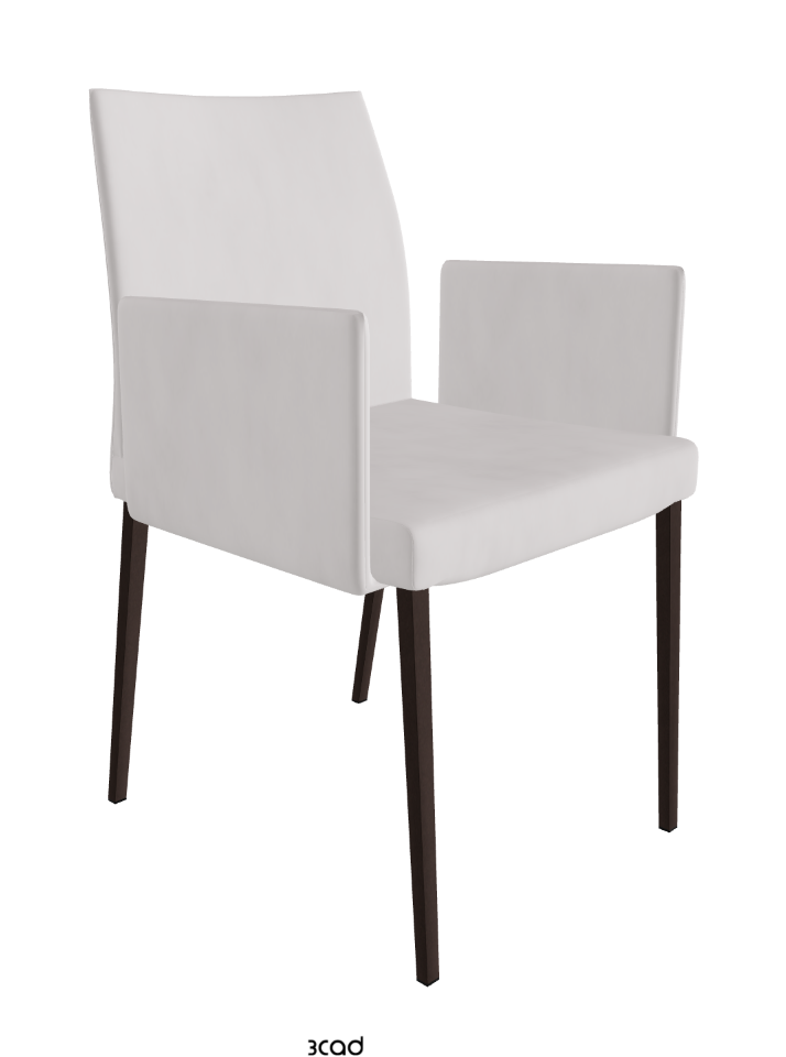 Anna Dining Armchair_Bronze Embossed_Micro Nubuk_White