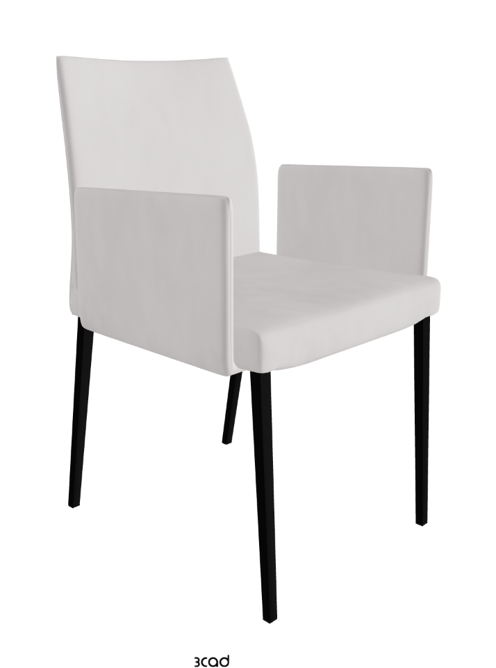 Anna Dining Armchair_Matt Black_Micro Nubuk_White