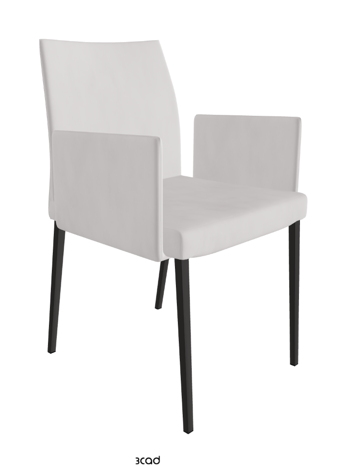 Anna Dining Armchair_Matt Graphite_Micro Nubuk_White