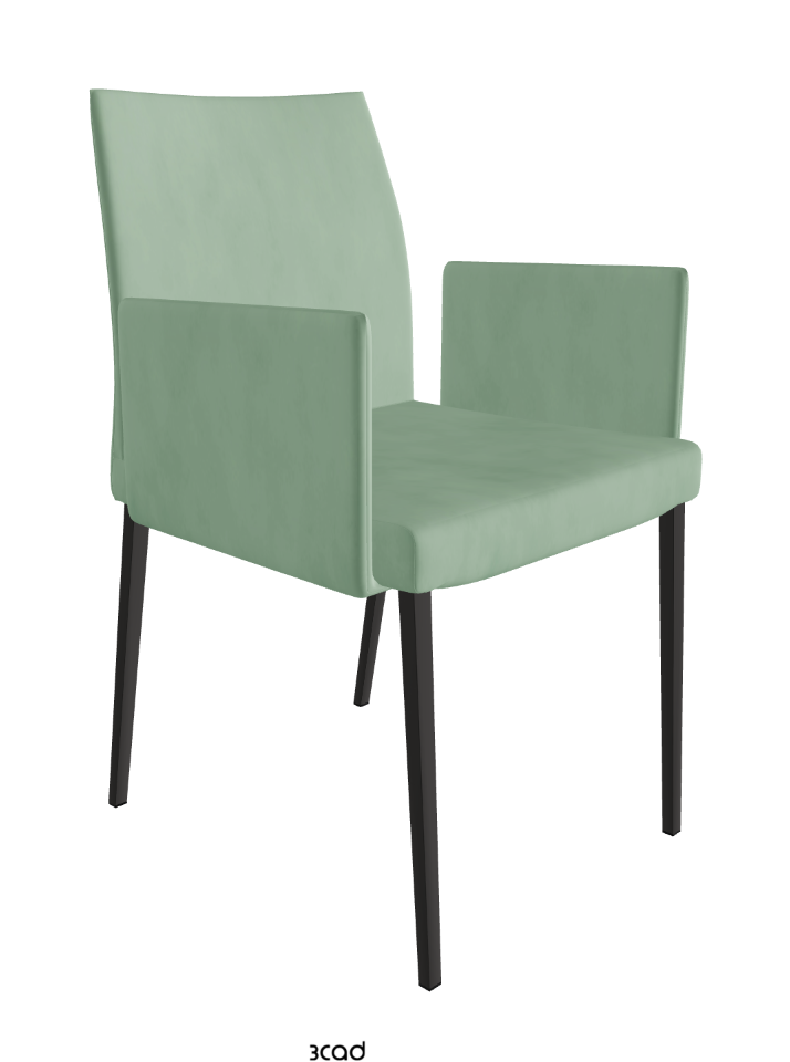 Anna Dining Armchair_Matt Graphite_Micro Nubuk_Mint