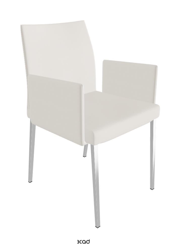 Anna Dining Armchair_Black Chrome_Glove Soft Leather-_Dover